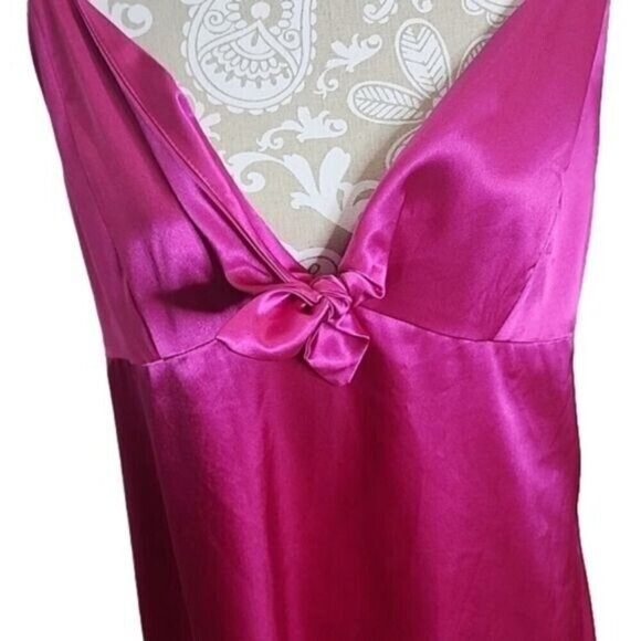 Topshop Pink Silky Slip Mini Dress Party Women's 10 - Picture 2 of 6